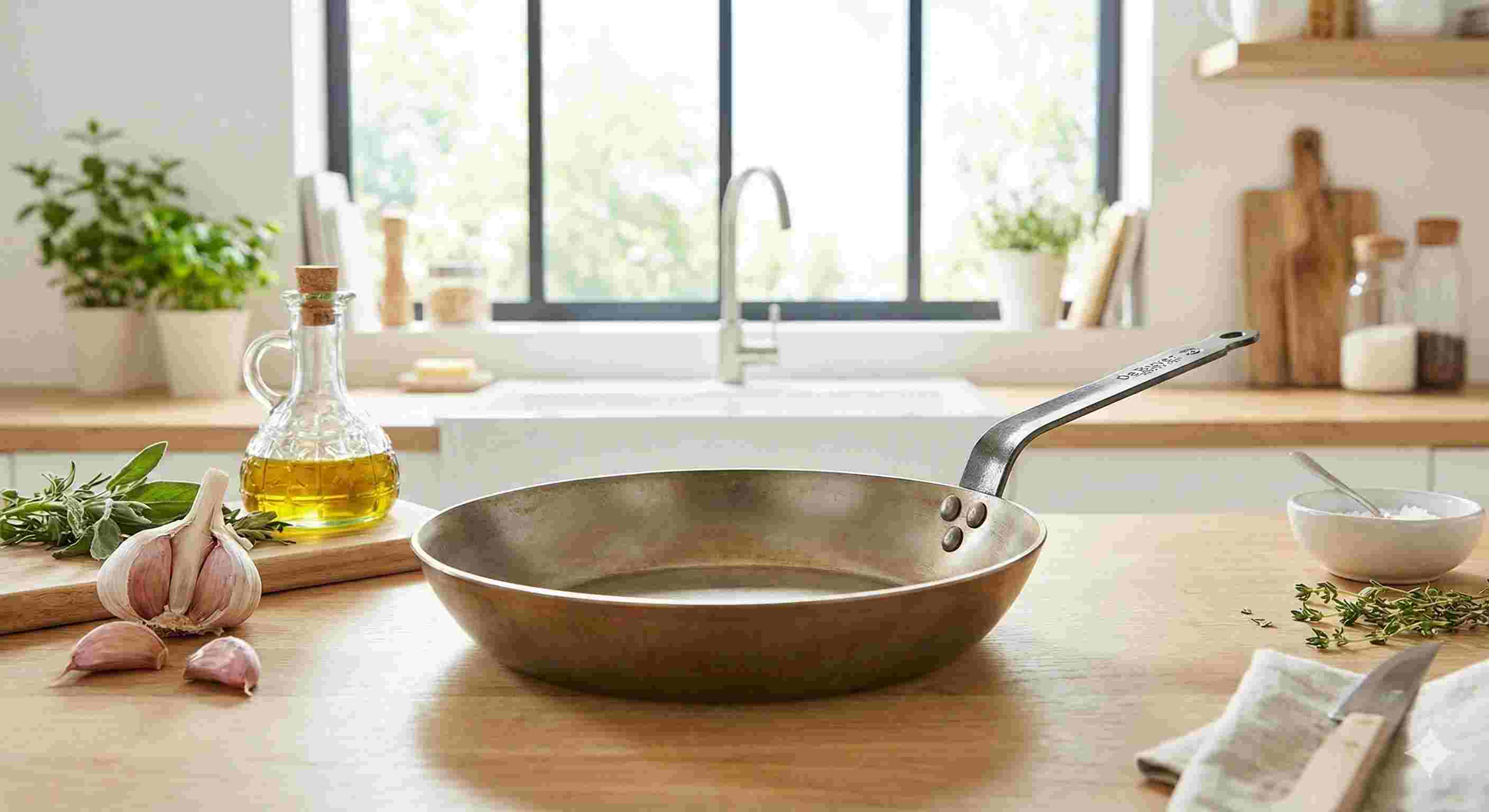 A De Buyer Mineral B carbon steel pan