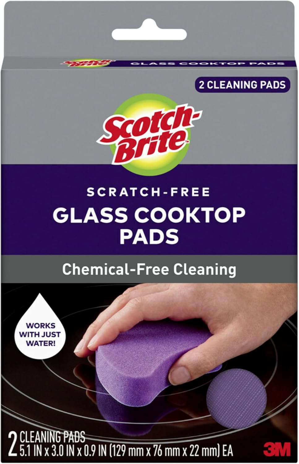 Scotch-Brite Glass Cooktop Pads (4): Scratch-Free, Non-Abrasive Scrubb
