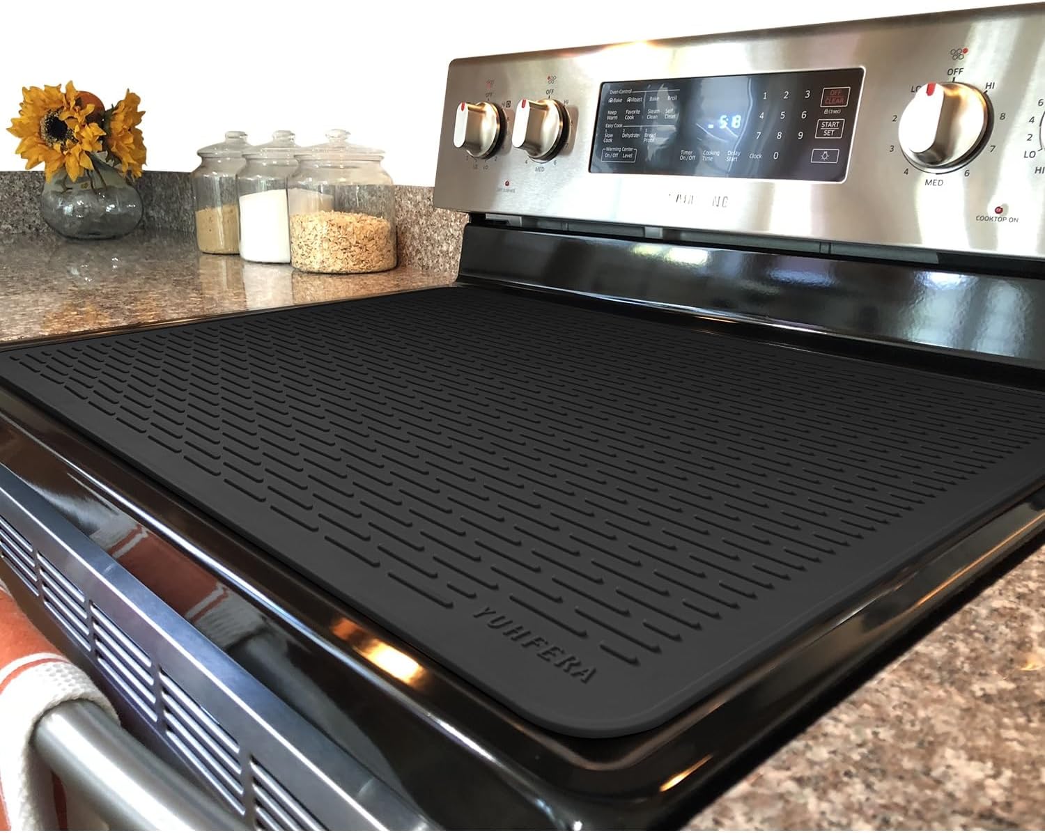 Silicone Stove Top Cover & Mat for Electric Glass Cooktop - Multi-func