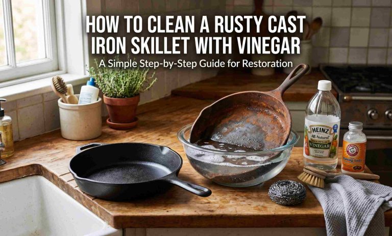 How to Clean a Rusty Cast Iron Skillet With Vinegar