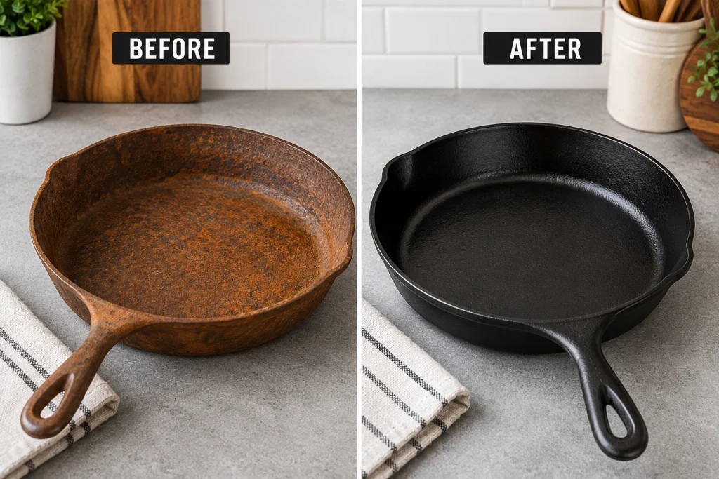 How to Clean Cast Iron Cookware That's Rusted